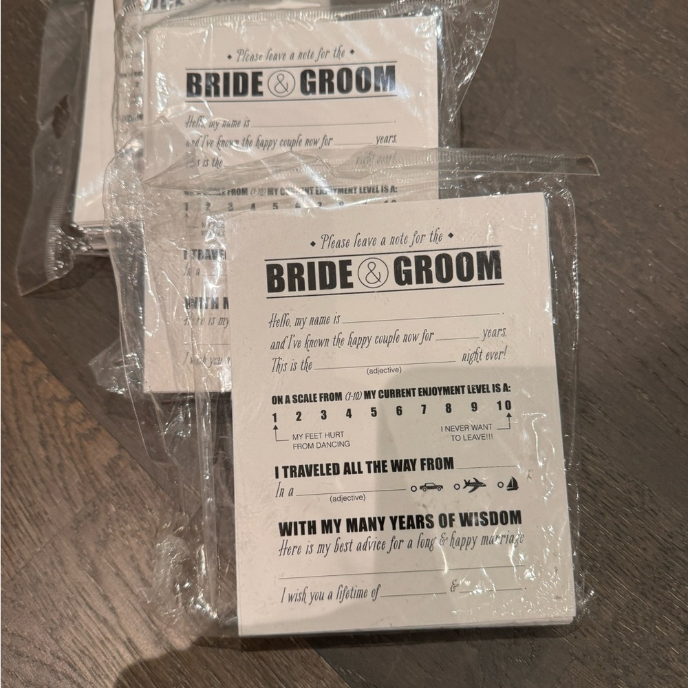 50 pack - wedding notes